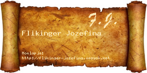 Flikinger Jozefina névjegykártya